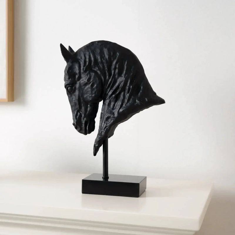 Horse Head - Decorative Black Figurine by House Of Avana