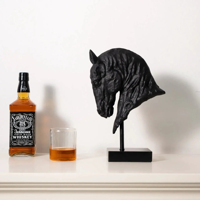 Horse Head - Decorative Black Figurine by House Of Avana