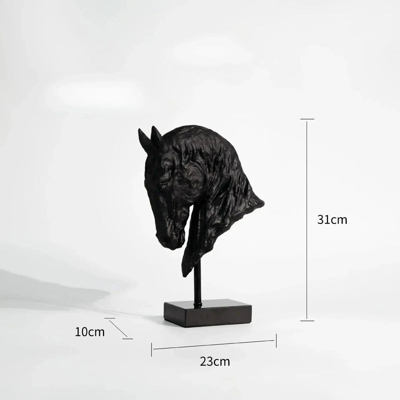 Horse Head - Decorative Black Figurine by House Of Avana