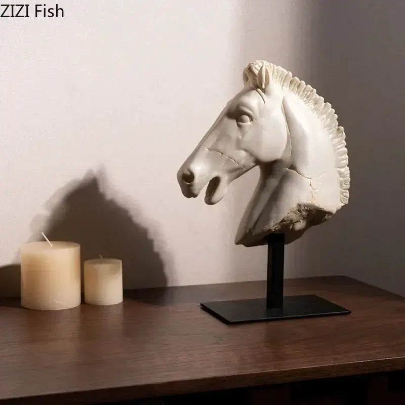 Horse Head - Retro Bronze Statue by House Of Avana