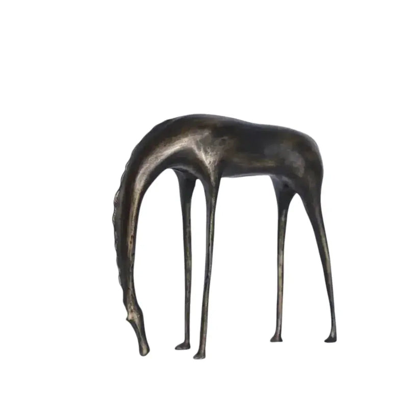 Abstract Horse Statue Cast Iron Rustic Decor for Your Living Room by House Of Avana