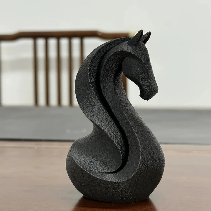 Horse Statue - Decorative Black Indoor by House Of Avana