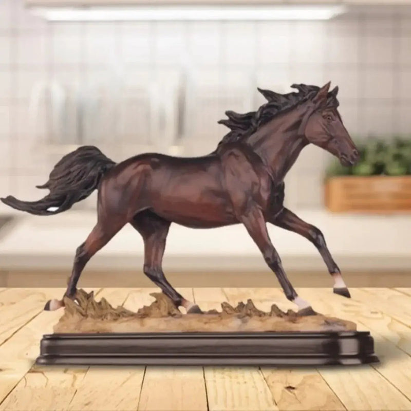Running Horse Resin Sculpture Decorative Tabletop Accent by House Of Avana