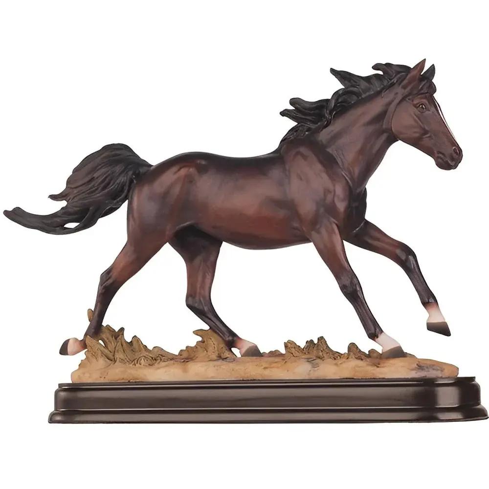 Running Horse Resin Sculpture Decorative Tabletop Accent by House Of Avana