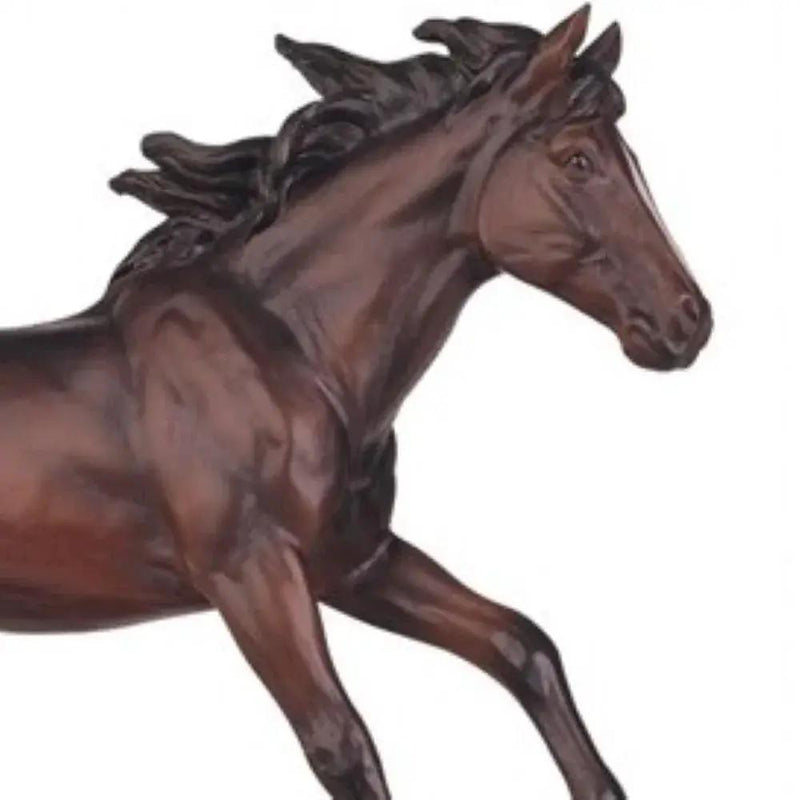 Running Horse Resin Sculpture Decorative Tabletop Accent by House Of Avana