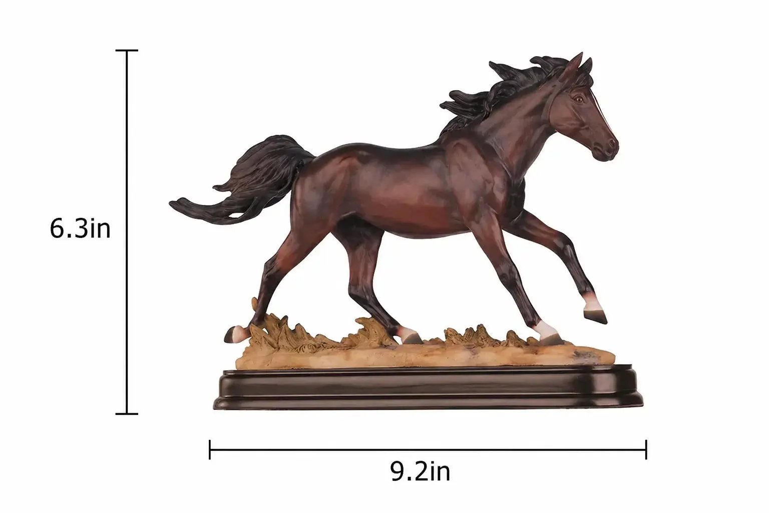 Running Horse Resin Sculpture Decorative Tabletop Accent by House Of Avana