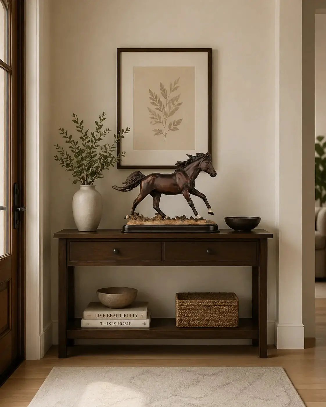 Running Horse Resin Sculpture Decorative Tabletop Accent by House Of Avana