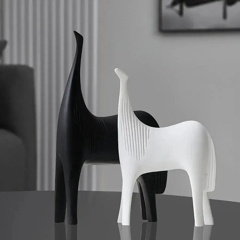 Decorative Abstract Horse Sculpture Set by House Of Avana