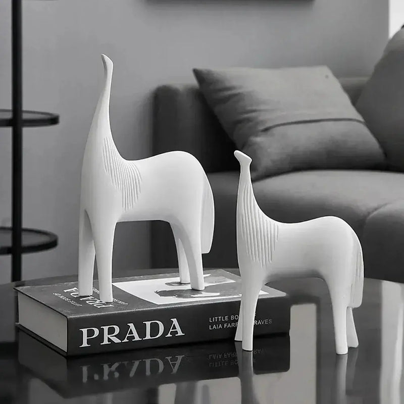 Decorative Abstract Horse Sculpture Set by House Of Avana