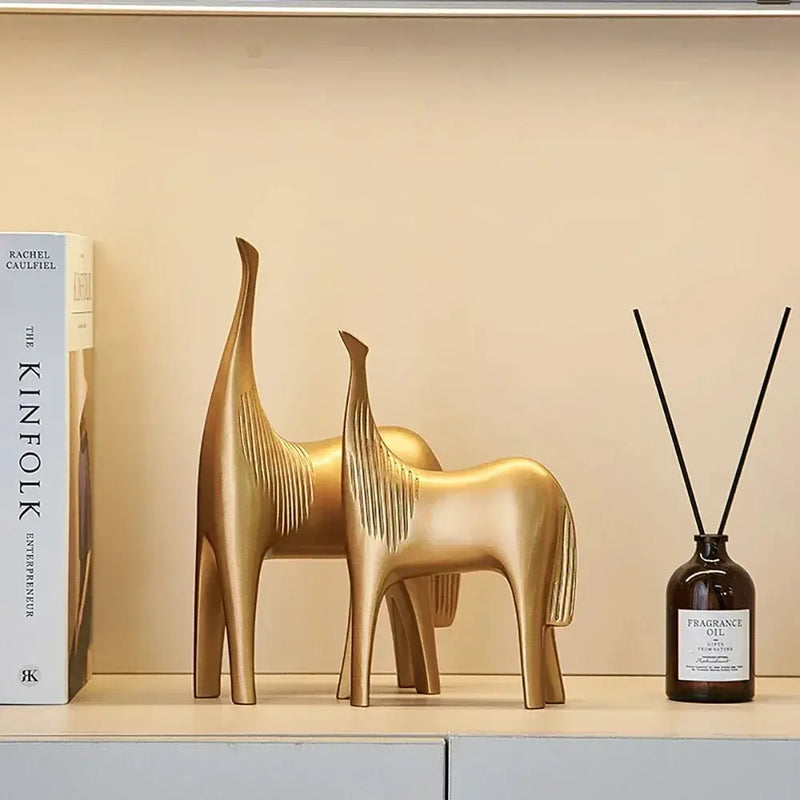 Decorative Abstract Horse Sculpture Set by House Of Avana