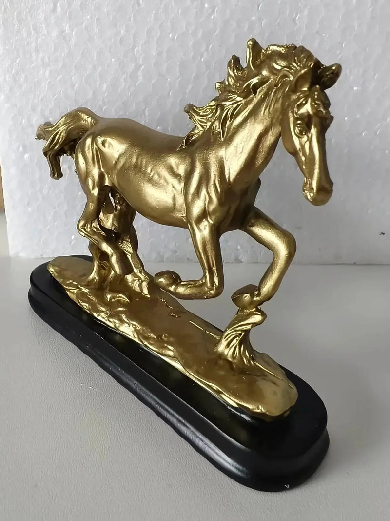 Horse Statue - Golden 14Cm by House Of Avana