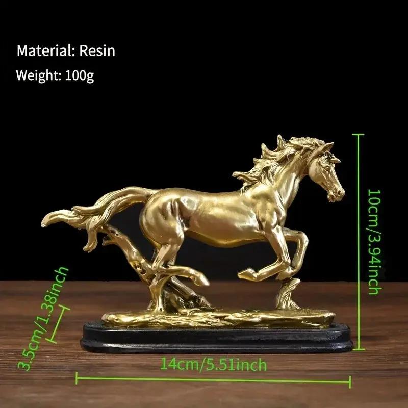 Horse Statue - Golden 14Cm by House Of Avana