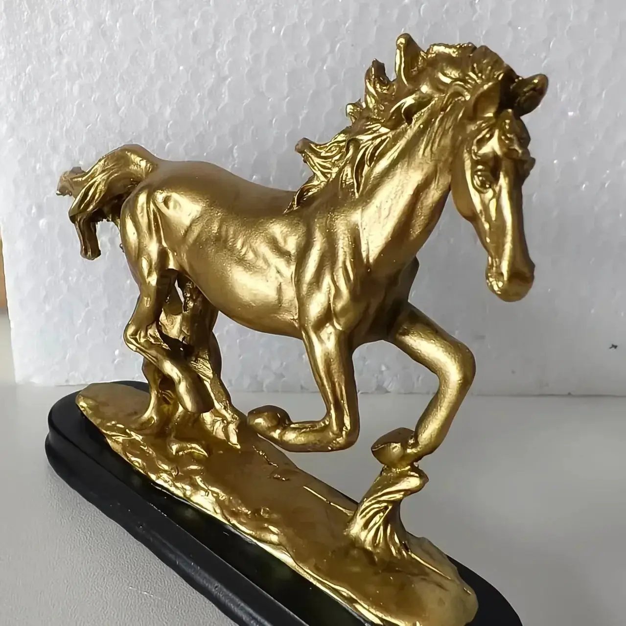 Horse Statue - Golden 14Cm by House Of Avana