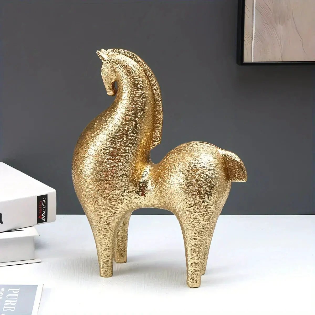 Horse Statue - Modern Geometric Abstract by House Of Avana