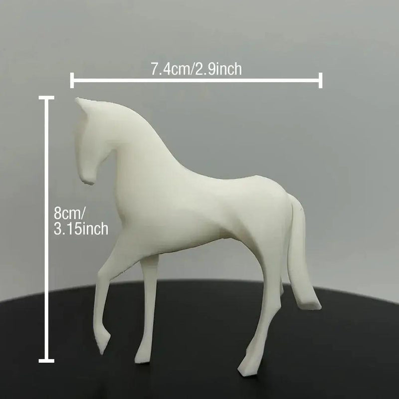 Horse Statue - Modern White Figurine by House Of Avana