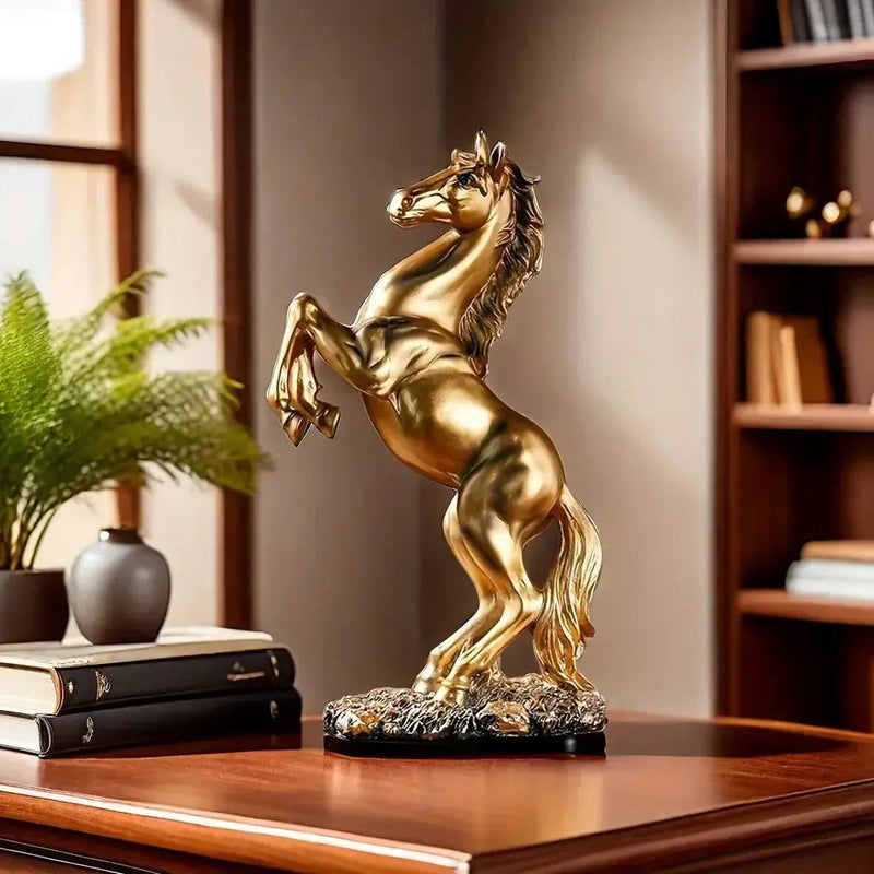 Horse Statue - Standing Stallion Figurine by House Of Avana