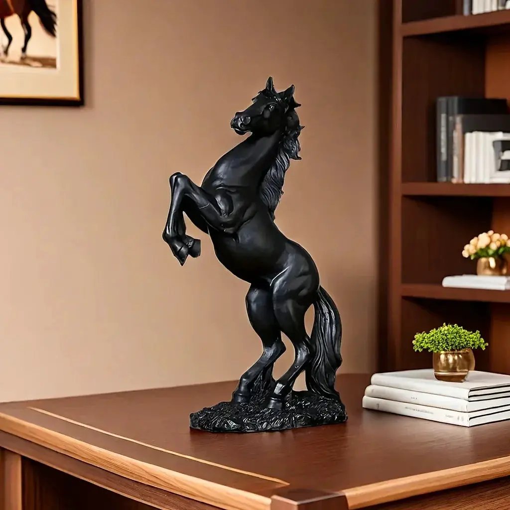 Horse Statue - Standing Stallion Figurine by House Of Avana