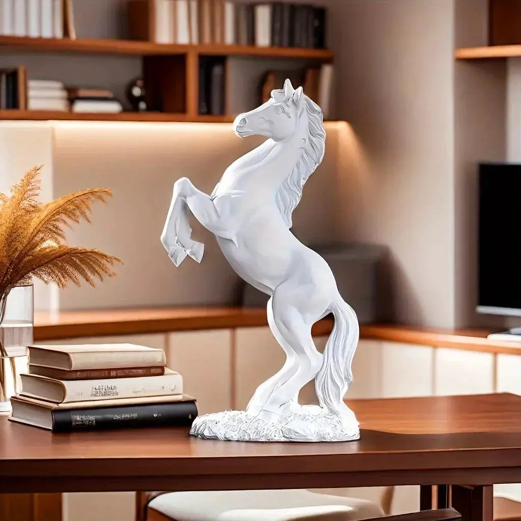 Horse Statue - Standing Stallion Figurine by House Of Avana