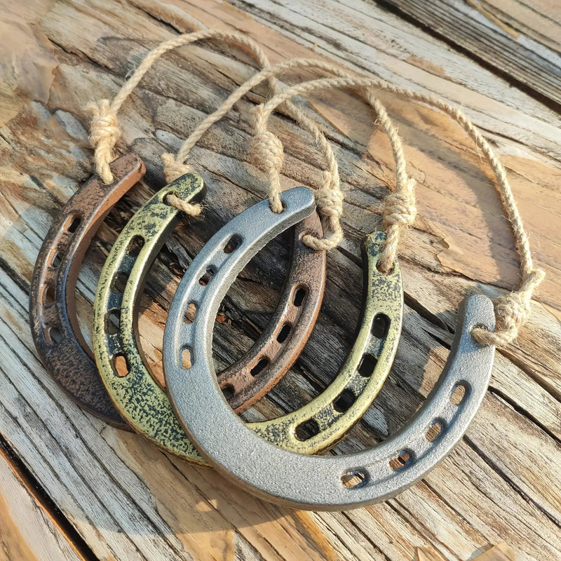 Horseshoe Decor - Retro Yellow Hemp Rope Hanging by House Of Avana