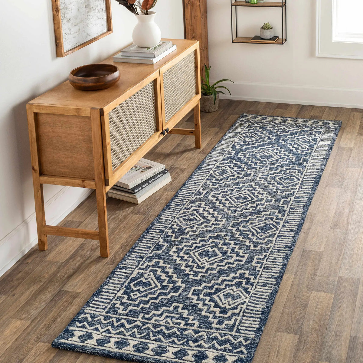 Horton Modern Wool Rug, installed in a room 2