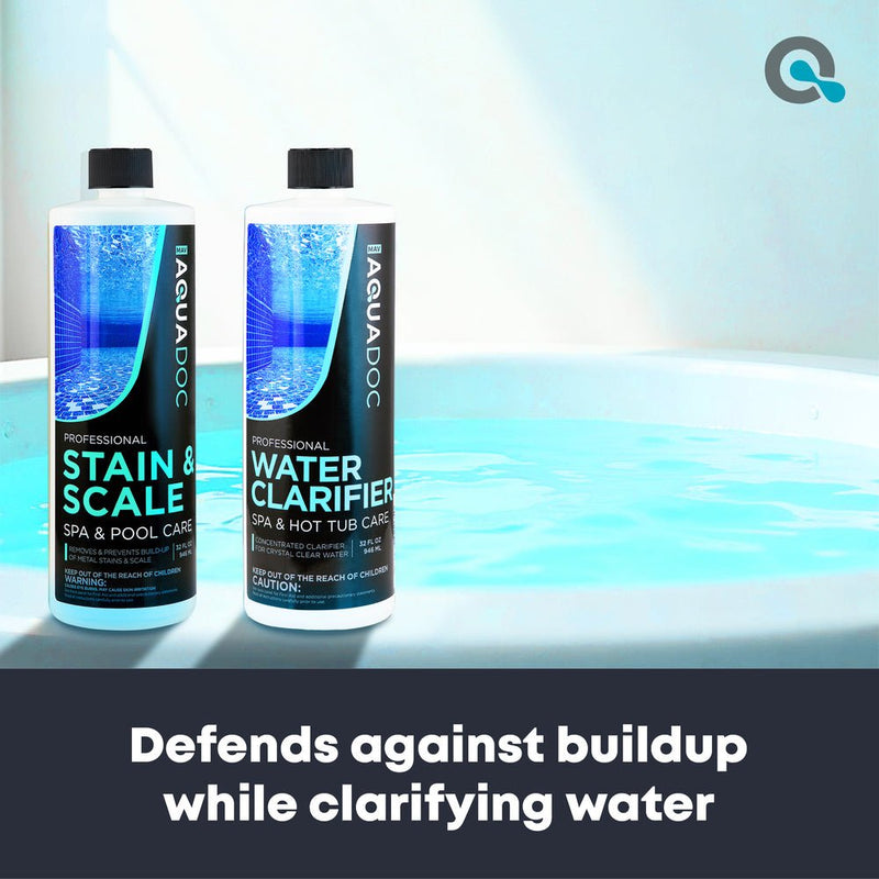 Spa Water Clarifier & Stain and Scale Bundle by AquaDoc