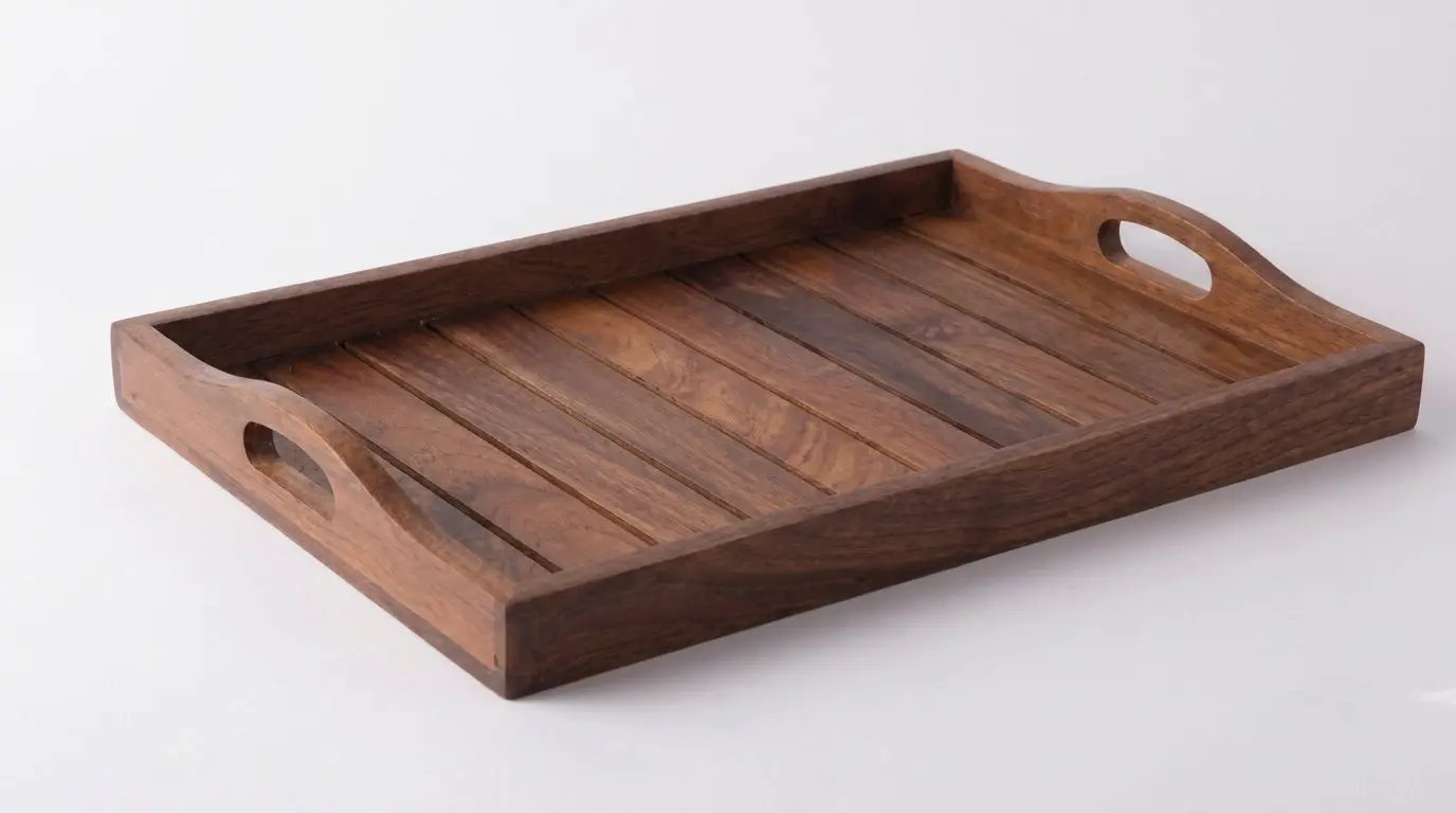 House of Avana Rectangular Mango Wood Serving Tray Large by House Of Avana