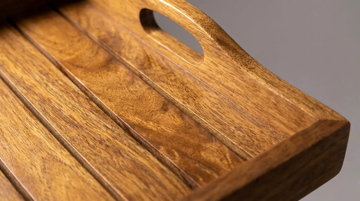House of Avana Rectangular Mango Wood Serving Tray Large by House Of Avana