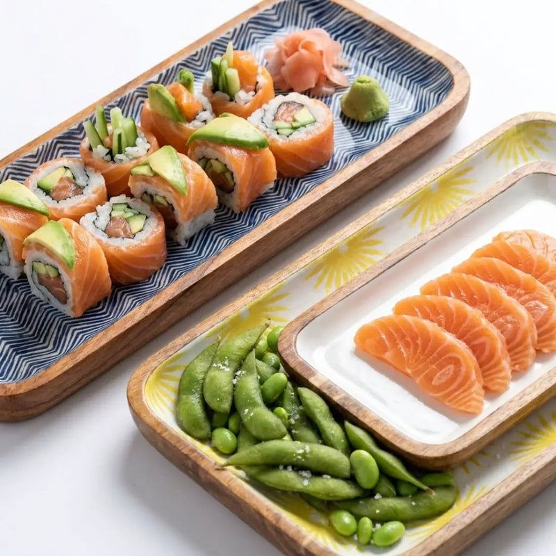 House of Avana Set of 3 Nesting Serving Trays Medium Mango Wood by House Of Avana