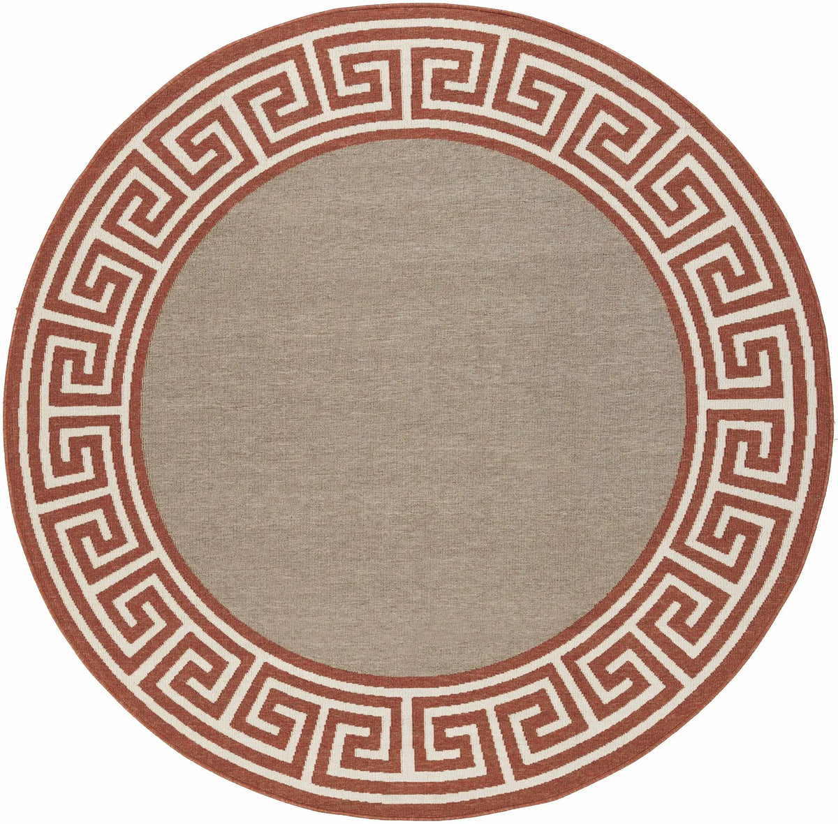 Houtz Red Border Greek Outdoor Rug - Clearance, photo 3 of 12