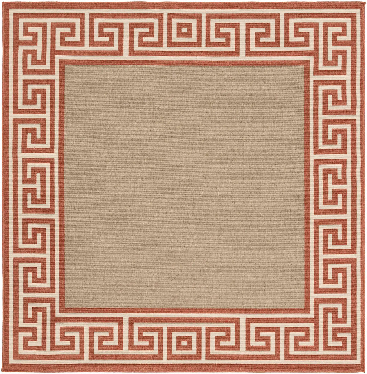 Houtz Red Border Greek Outdoor Rug - Clearance, photo 4 of 12