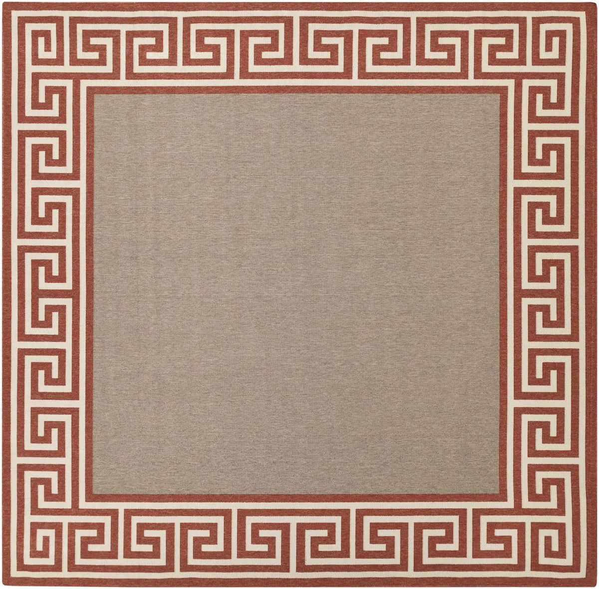 Houtz Red Border Greek Outdoor Rug - Clearance, photo 12 of 12