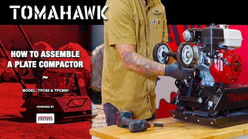 Vibratory Plate Compactor Tamper with Kohler Engine for Dirt Gravel Soil Compaction by Tomahawk Power