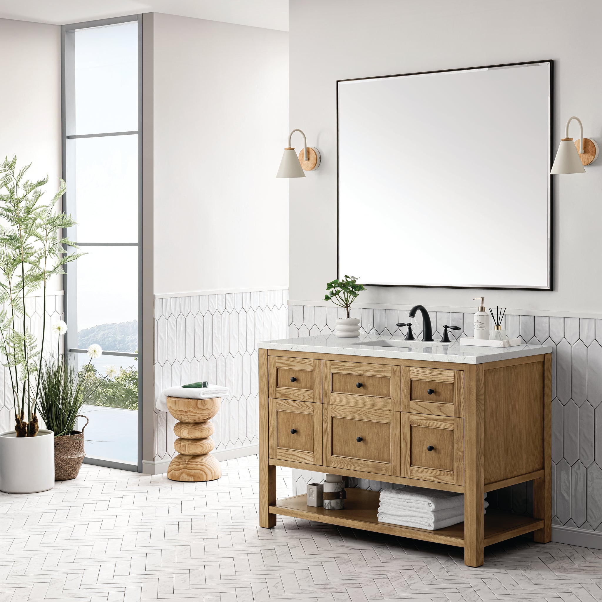 James Martin Breckenridge 48" Single Bathroom Vanity, Light Natural Oak, view 34