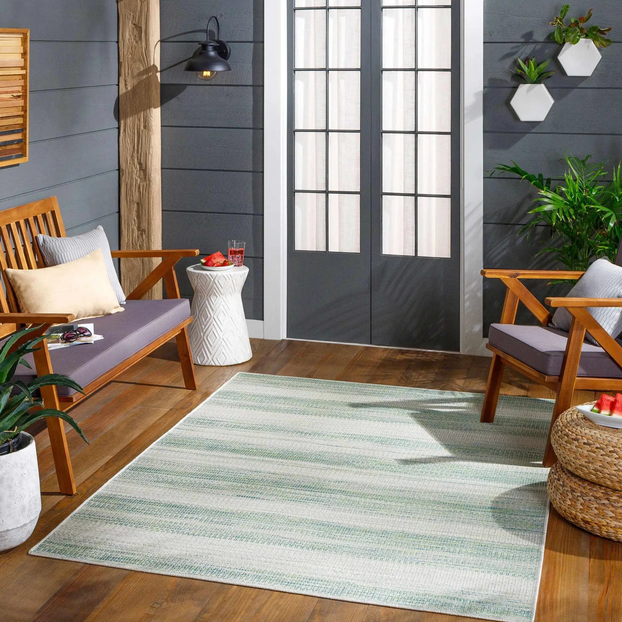 Kris Green Outdoor Area Rug - Clearance by Boutique Rugs