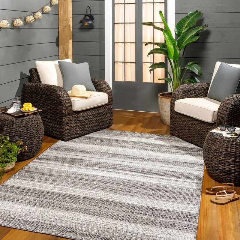 Kris Black Outdoor Area Rug - Clearance by Boutique Rugs