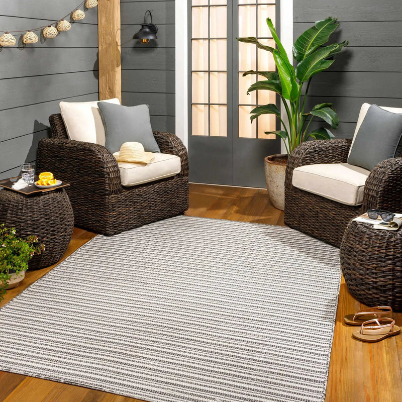 Greg Black Outdoor Area Rug - Clearance by Boutique Rugs