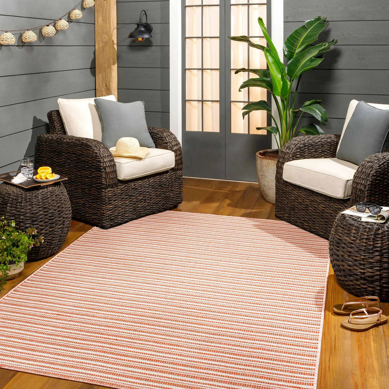Greg Orange Outdoor Area Rug - Clearance by Boutique Rugs