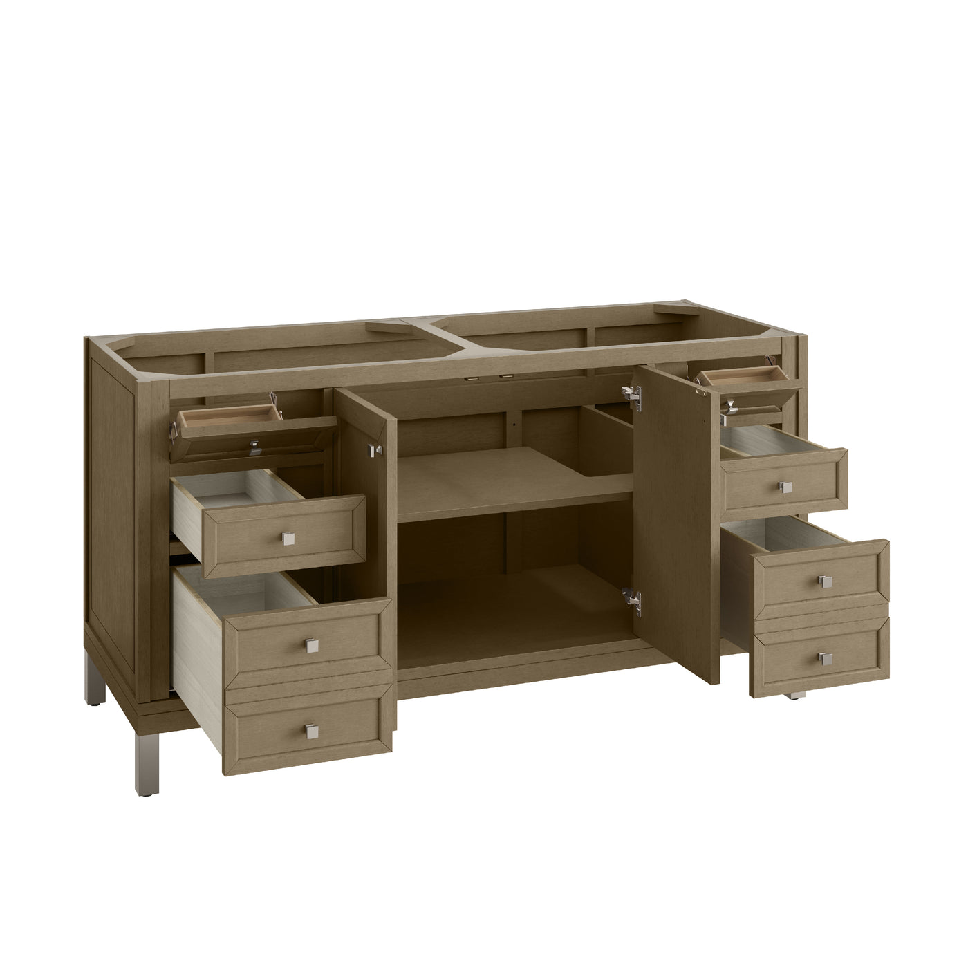 James Martin Chicago 60" Double Bathroom Vanity, Walnut Whisper, view 16