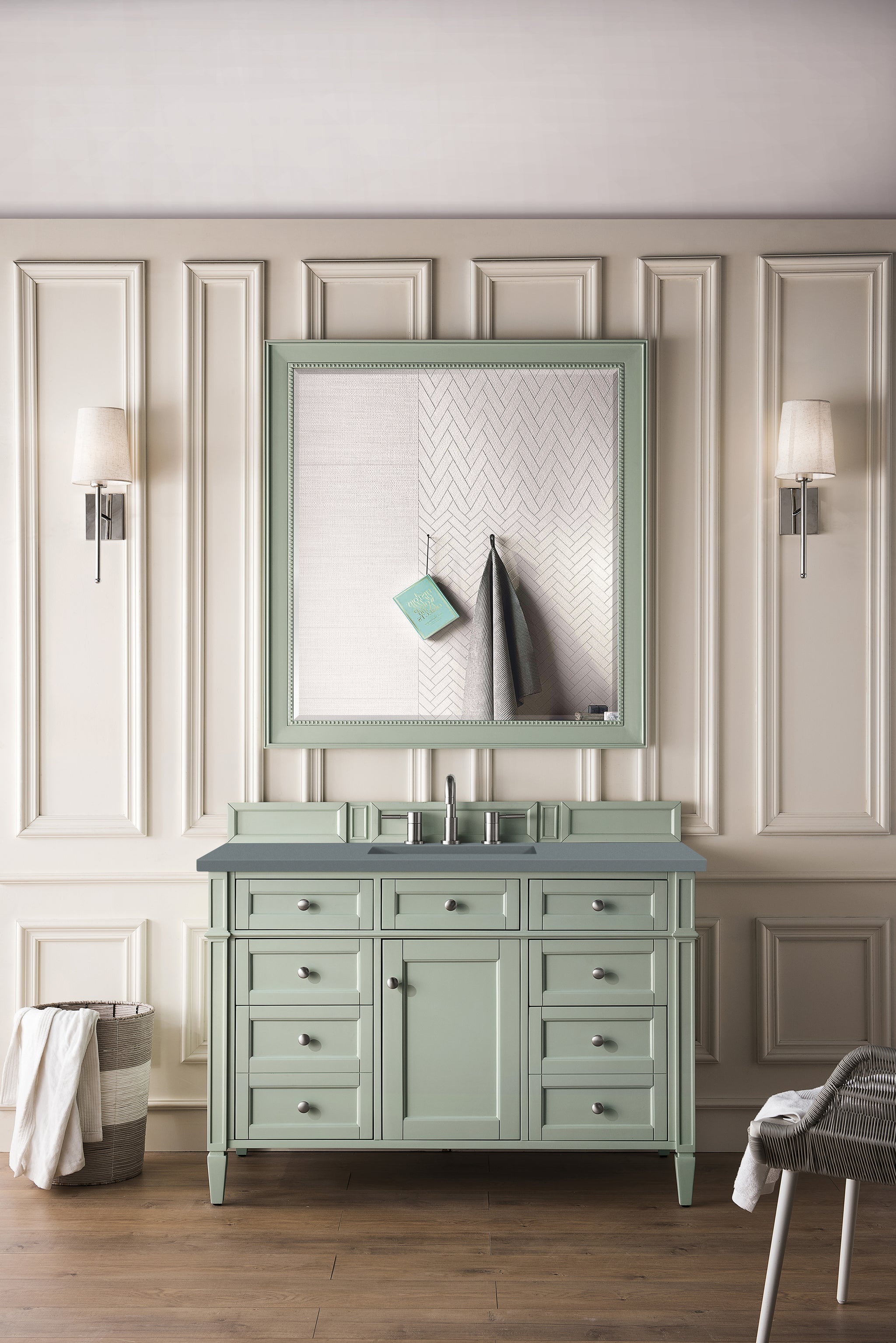 James Martin Brittany 48" Single Bathroom Vanity, Sage Green, view 19