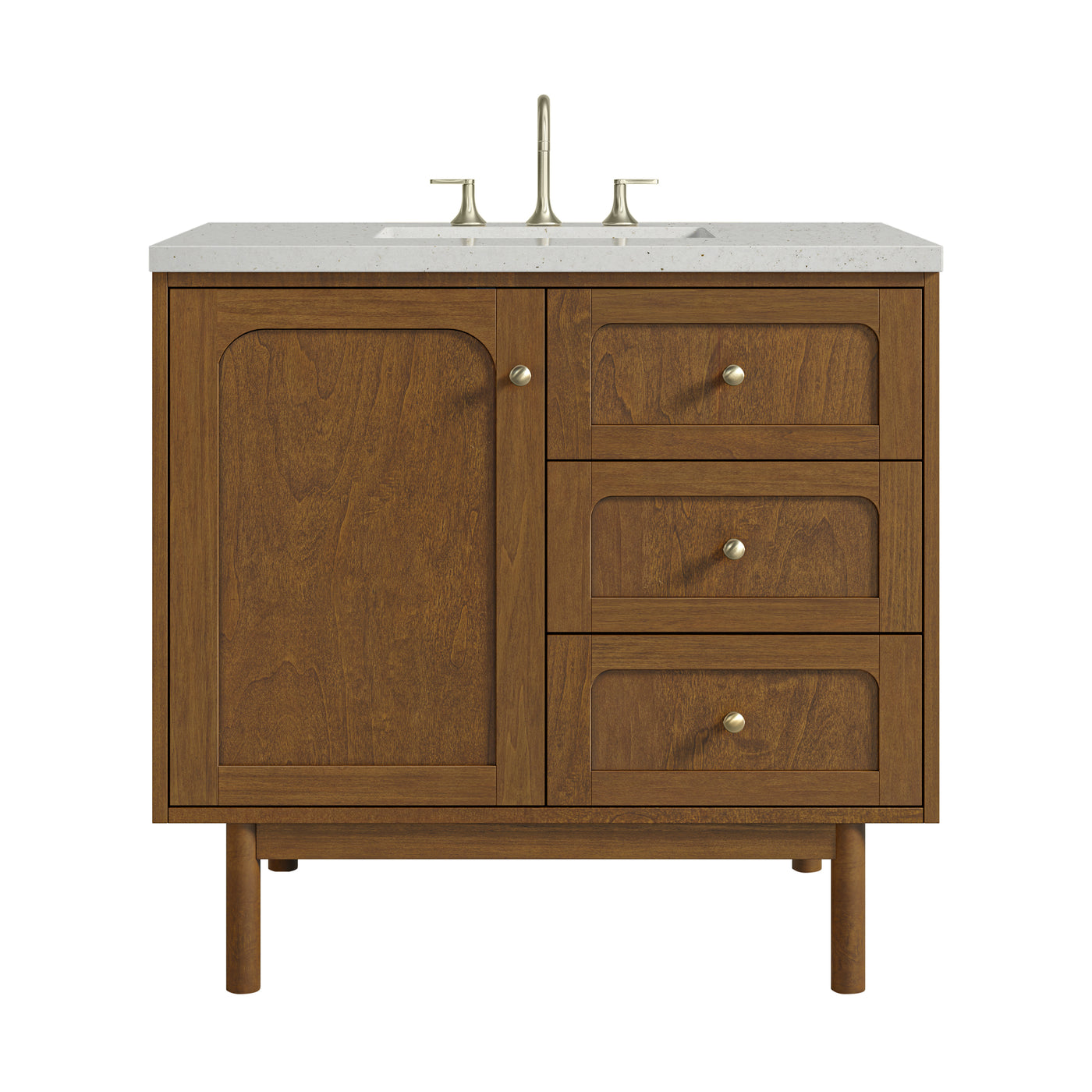 James Martin Laurent 36" Dual Mount Single Bathroom Vanity, Honey Oak, view 27