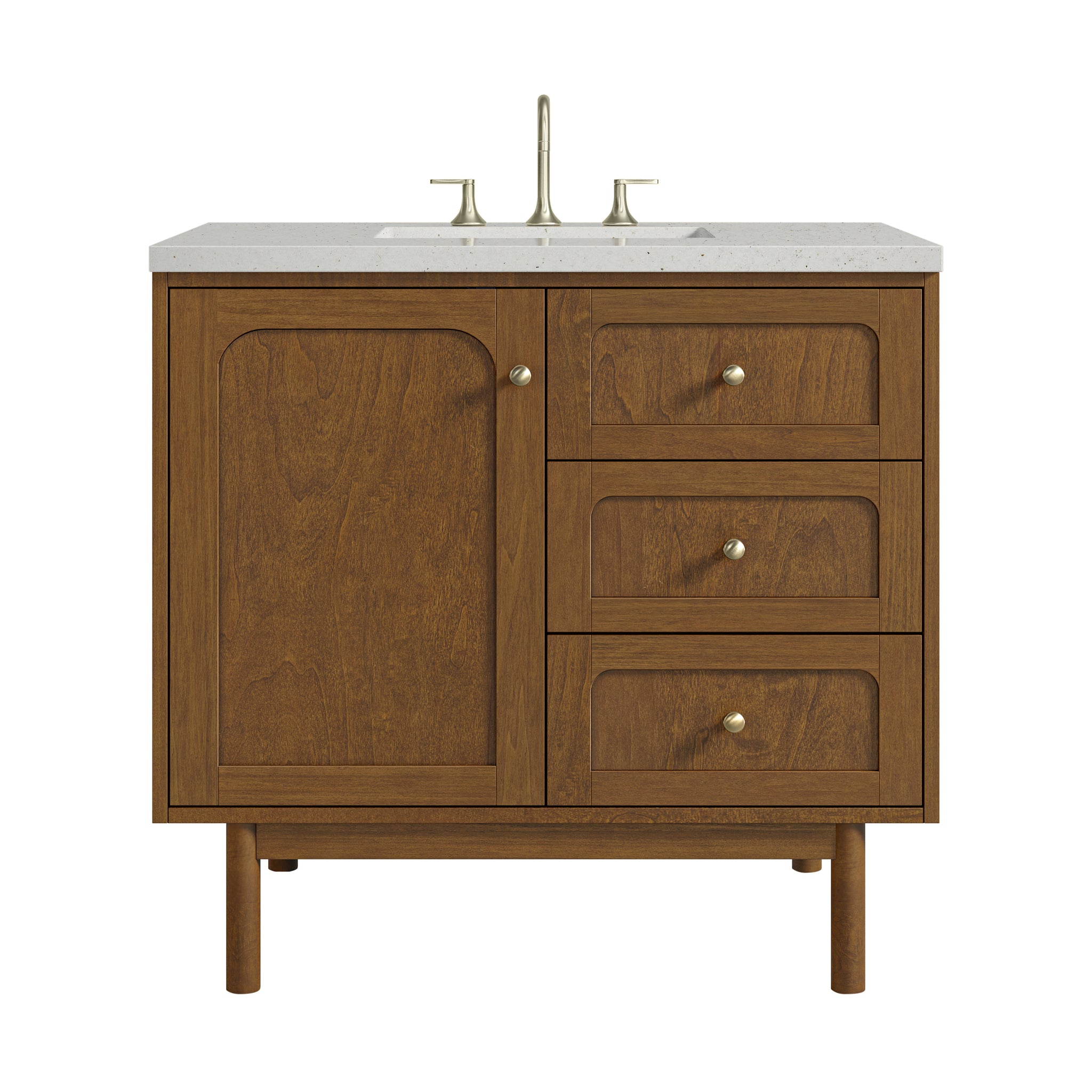 James Martin Laurent 36" Dual Mount Single Bathroom Vanity, Honey Oak, view 27