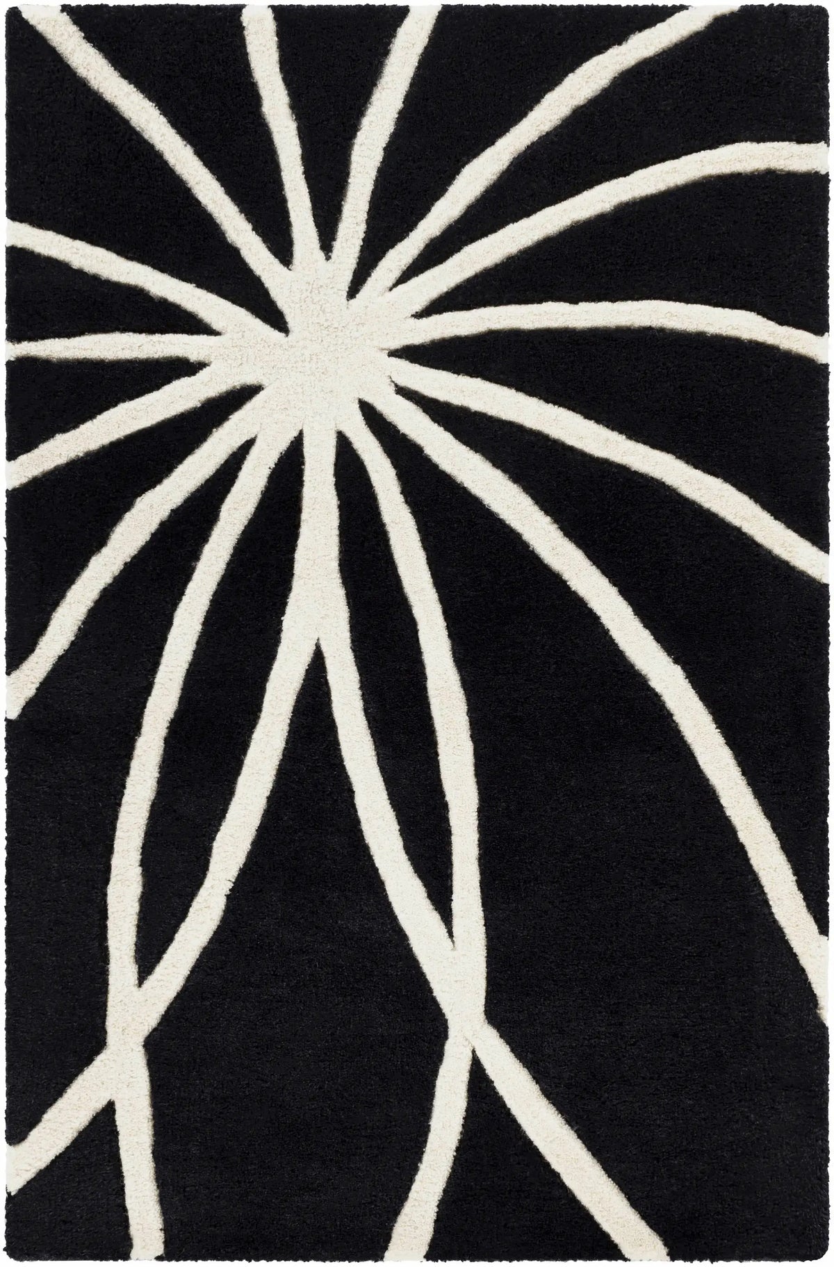 Davison Black Geometric Wool Carpet, photo 14 of 23