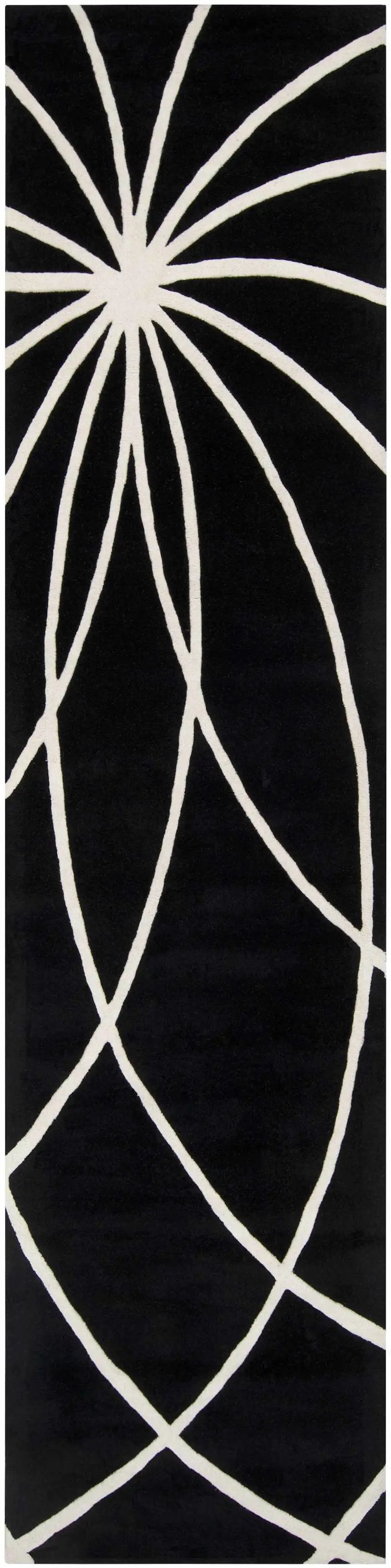 Davison Black Geometric Wool Carpet, photo 15 of 23