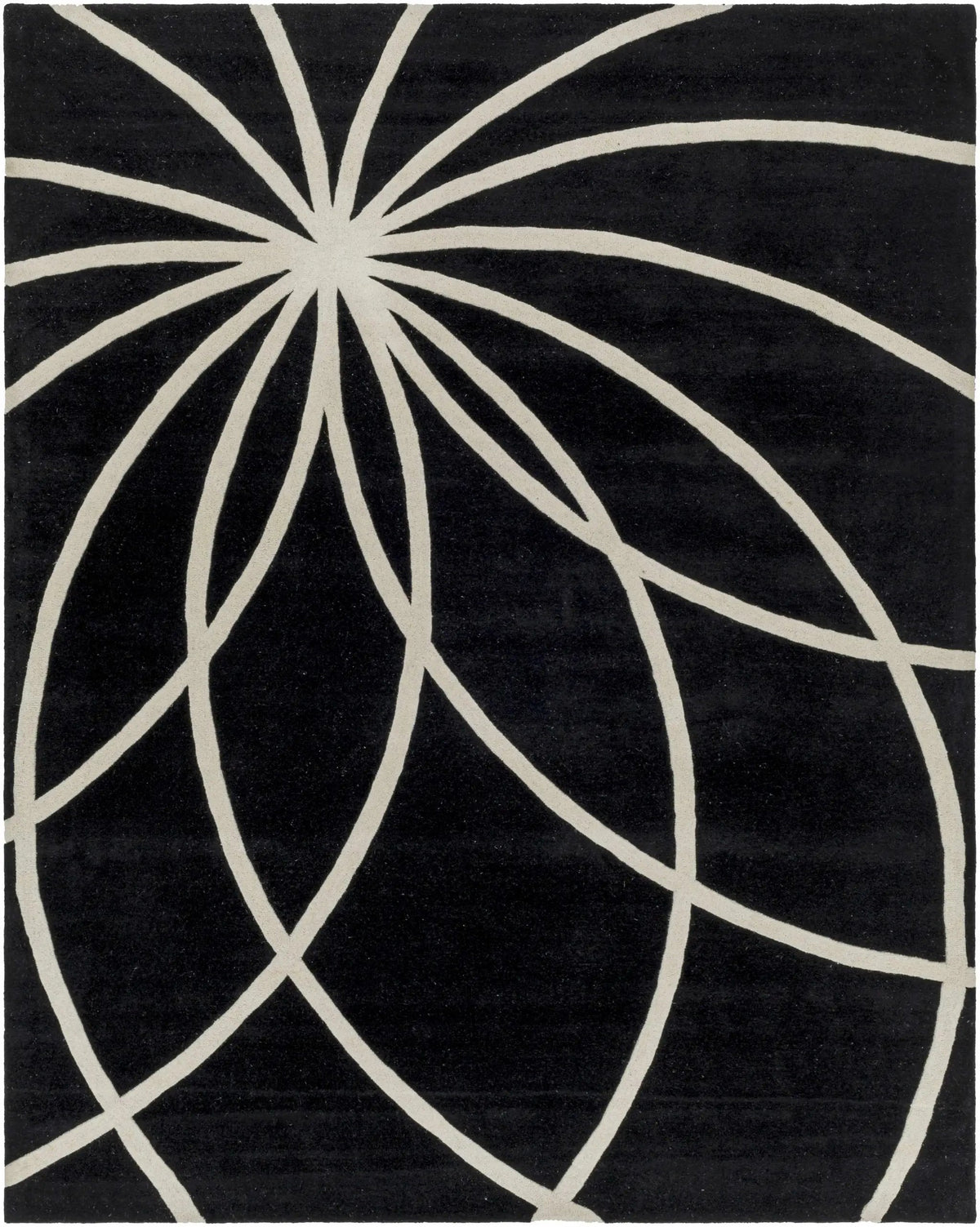 Davison Black Geometric Wool Carpet, photo 19 of 23