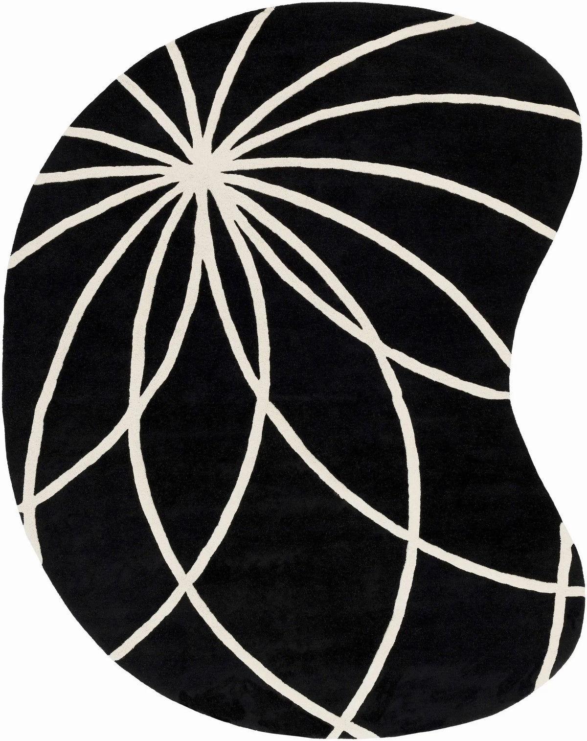 Davison Black Geometric Wool Carpet, photo 22 of 23