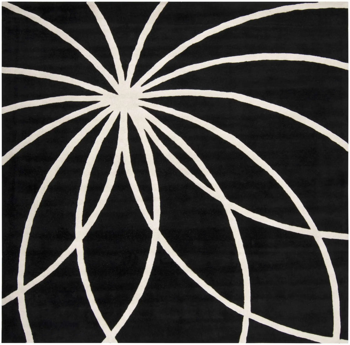 Davison Black Geometric Wool Carpet, photo 18 of 23