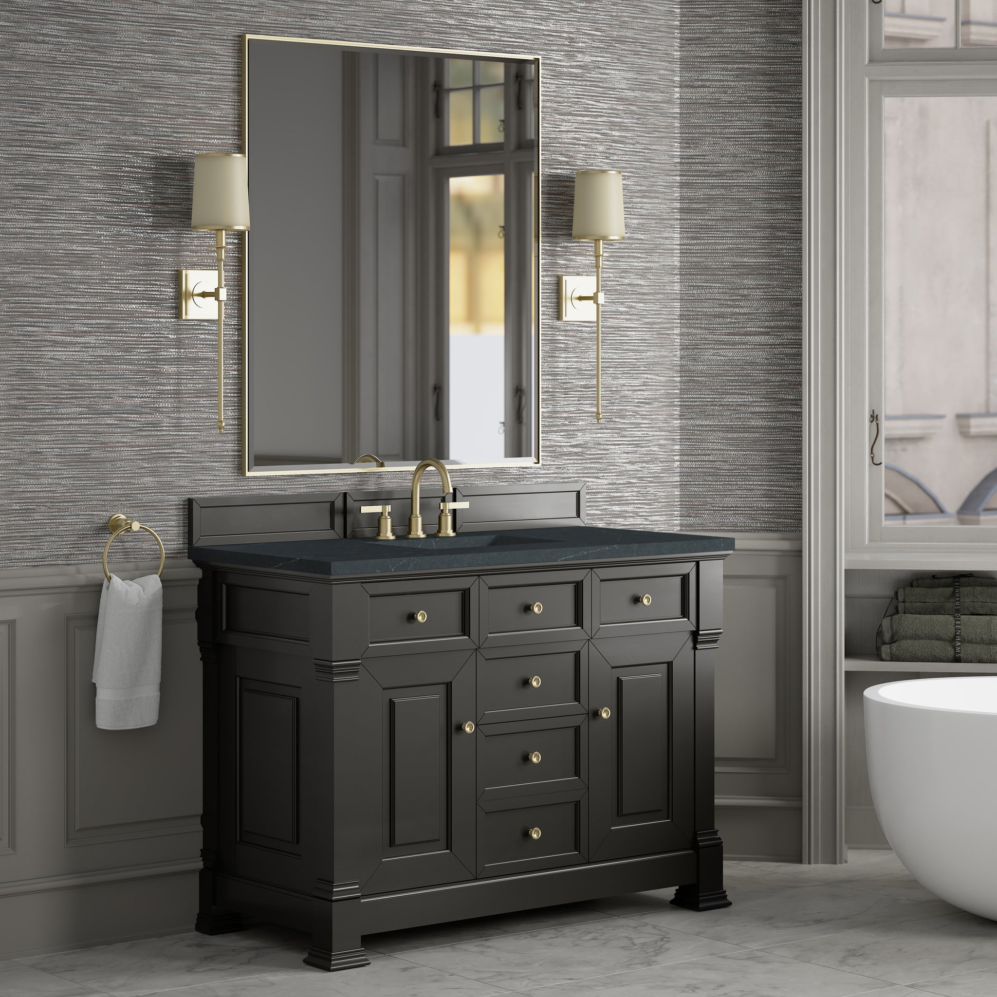 James Martin Brookfield 48" Single Bathroom Vanity, Black Onyx, view 33