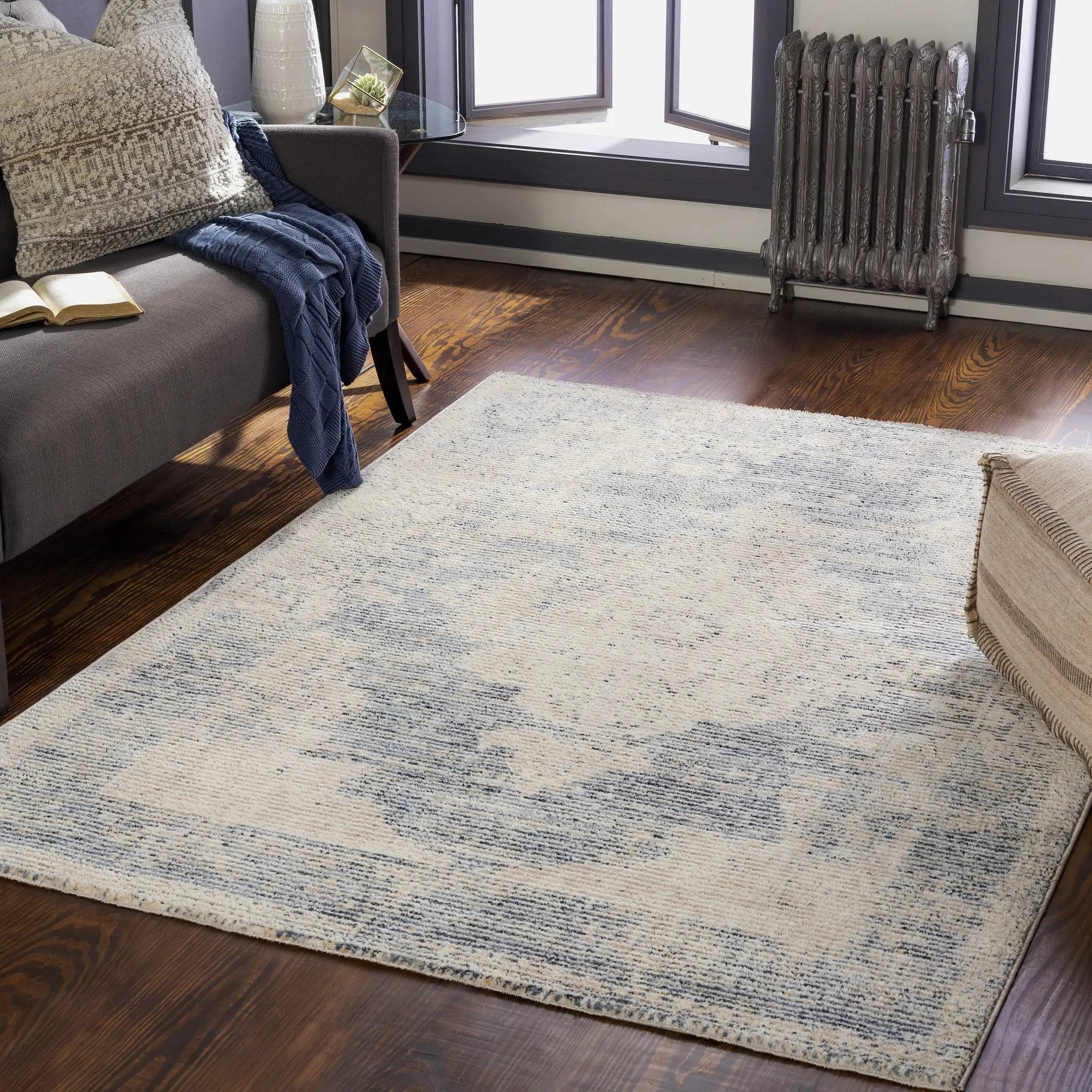 Herricks Denim Medallion Area Rug - Clearance by Boutique Rugs