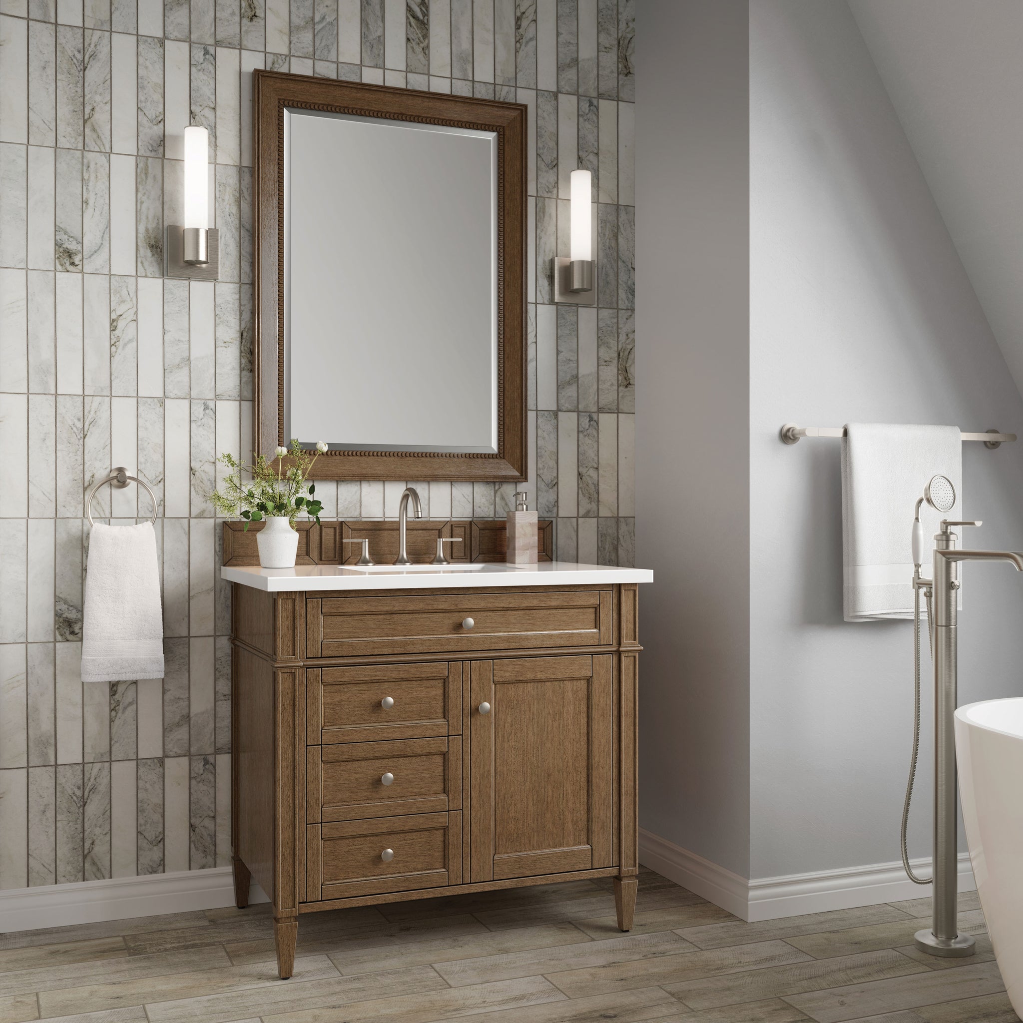 James Martin Brittany 36" Single Bathroom Vanity, Saddle Brown, view 17