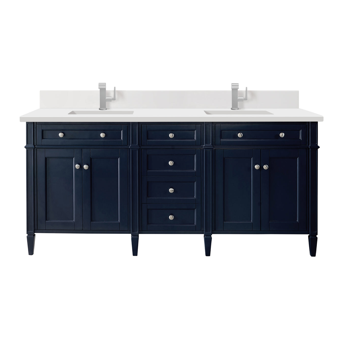 James Martin Brittany 72" Double Bathroom Vanity, Victory Blue, view 30